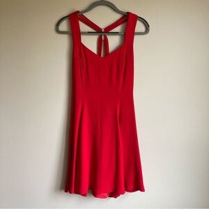 Vintage Zum Zum Red Fit and Flare Crossback Mini Dress